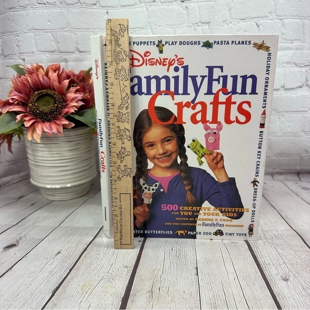 vintage 1997 Disney Family Fun Crafts hardcover Book summer fun